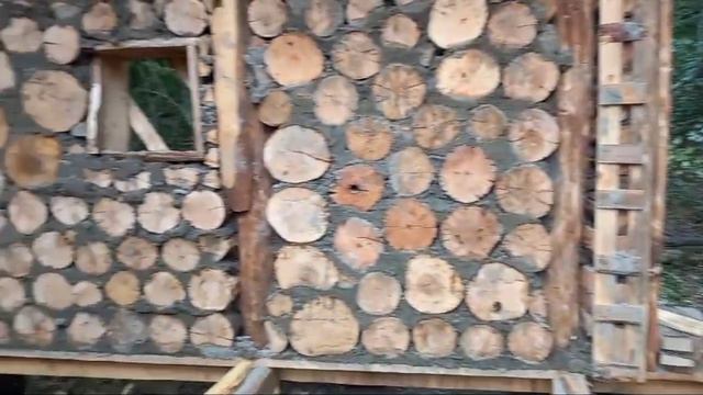 Дом из дров. Стены готовы