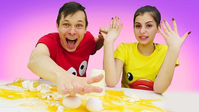 ЧЕЛЛЕНДЖ с яйцом - Новые смешные челленджи в шоу ВИКИ - Видео игры для девочек Лучшие подружки