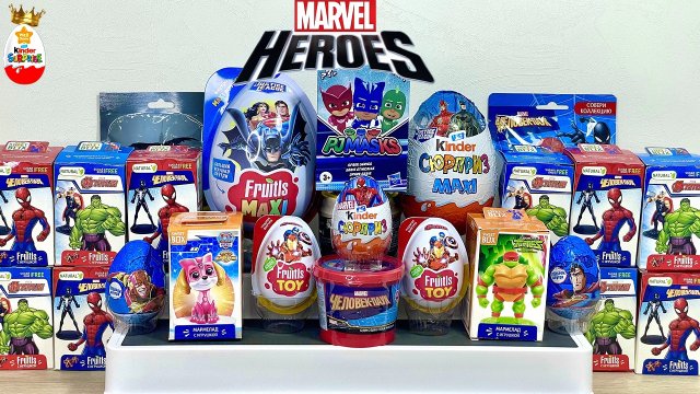 СУПЕРГЕРОИ МИКС ! СЮРПРИЗЫ игрушки MARVEL Мстители Лига Справедливости Kinder Surprise Unboxing