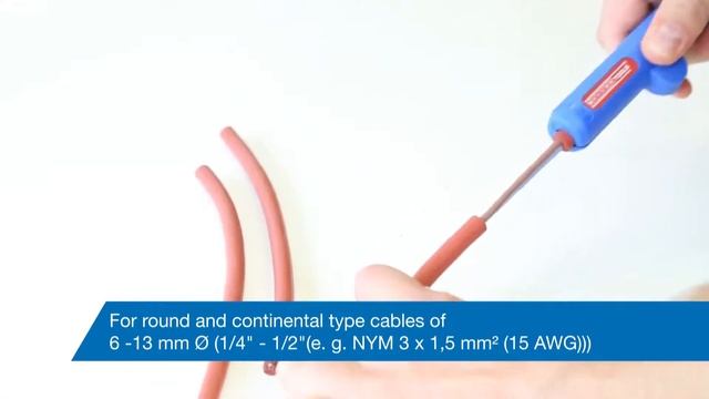 Стриппер для снятия внешней изоляции оболочки кабеля 6-13 мм, зачистки проводов WEICON № 13