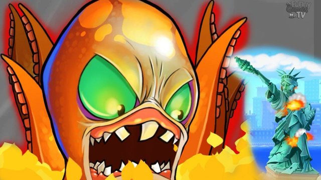 ОГРОМНЫЙ ОСЬМИНОГ нападает на АМЕРИКУ! Веселое видео в необычной игре про Осьминога