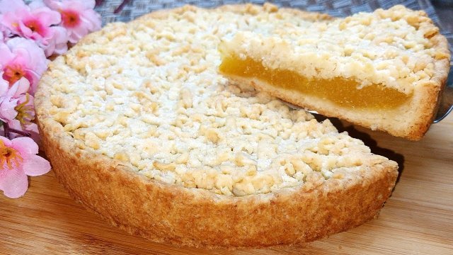 Идеальная выпечка к чаю ? Тертый пирог с лимонно-апельсиновой начинкой