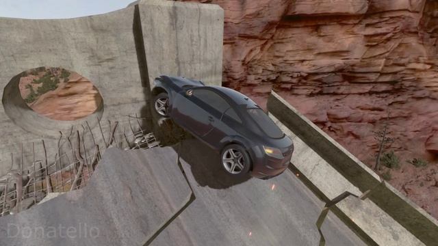 Ловушки на дороге в BeamNG drive