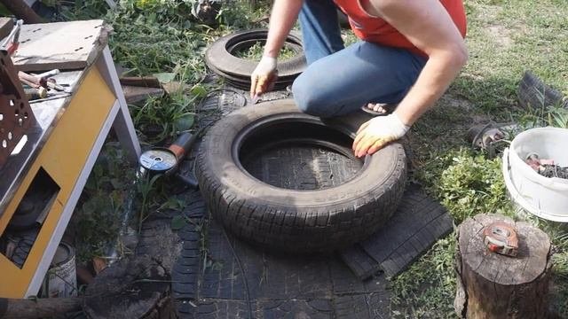 Резиновая плитка из Б/У шин для дорожек, как выпрямить резину