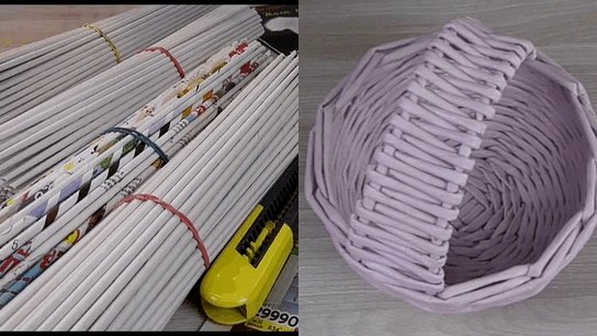 Плетение из газетных трубочек Подробный мастер - класс для начинающих