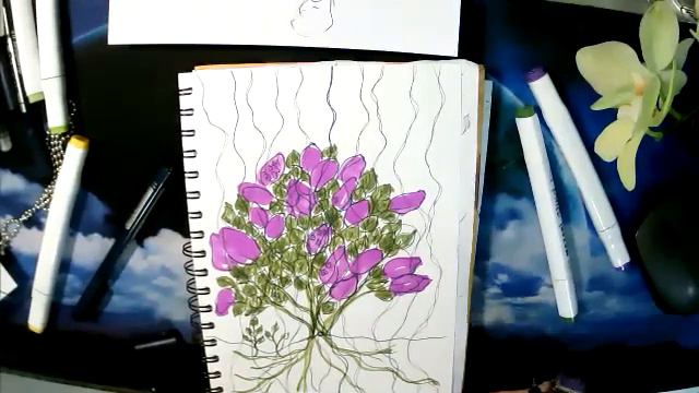 Нейрографика. Занятие 14. "Сирень"