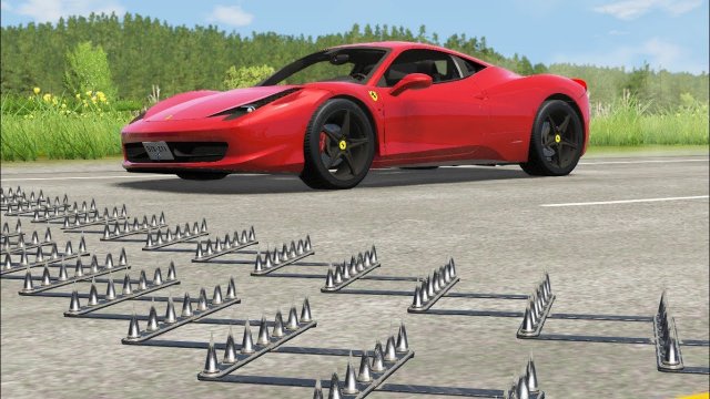 Полицейская полоса с шипами-BeamNG DRIVE