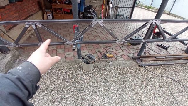 изготовление прямых ферм из профильной трубы.