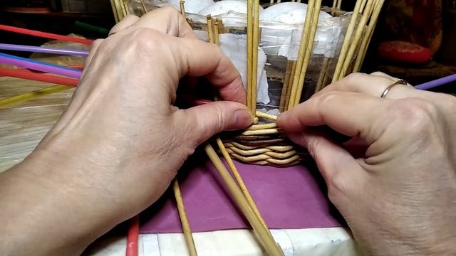 Сухарница.Послойное плетение 2 к 1.