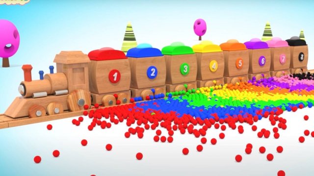 Мультик Паровозик и Шарики Мультфильм для малышей Учим цифры Учим цвета- Волшебство ТВ