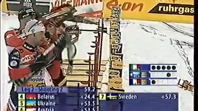 биатлон кубок мира 2004-2005 1 этап бейтостолен эстафета мужчины