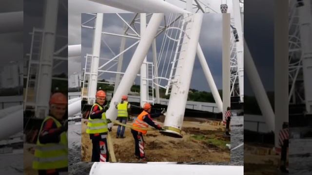 Монтаж колеса обозрения в Чебоксарах, Красная площадь