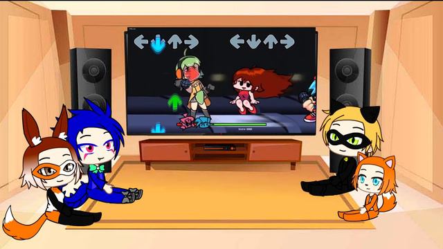 Реакция персонажей на Friday Night Funkin Mods [ENG SUB]