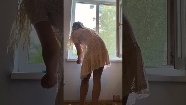 Vlog. Wash the window. Marta the cleaning lady