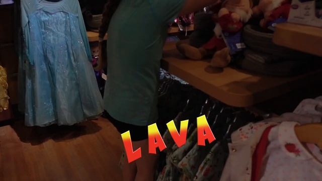 THE FLOOR IS LAVA CHALLENGE!  Disney Store Lava Challenge Game Family Fun Shopping Video