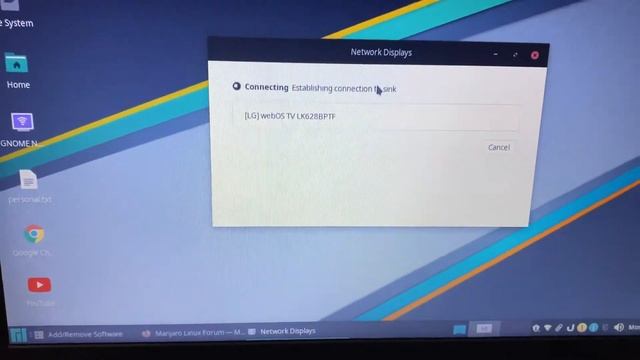 Miracast Wireless Display on Manjaro Linux | Gnome Network Displays