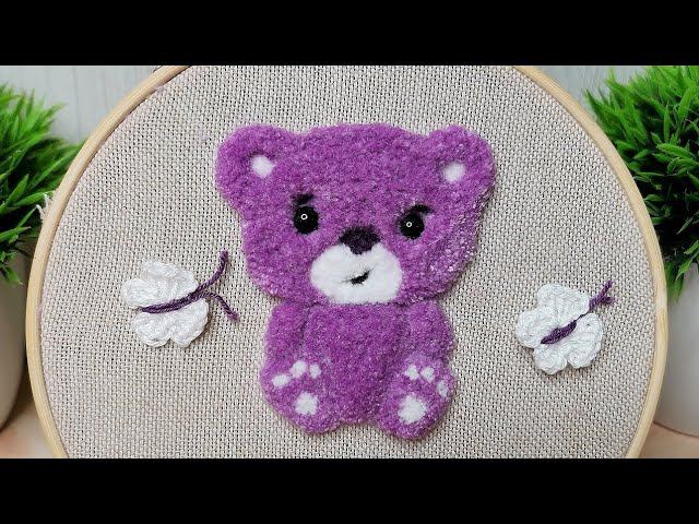 Медведь! Tafting! Ковровая Вышивка! Viktoria Knits