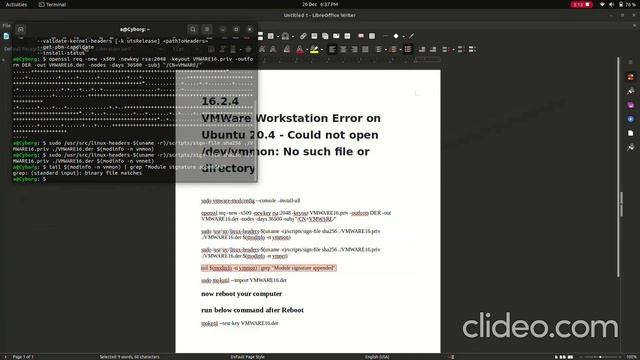 Could not open /dev/vmmon: No such file or directory || VMware Error Solution || Permanent Solution