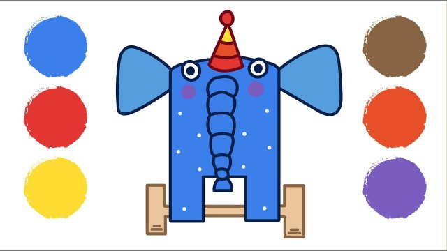 Как нарисовать СЛОНЕНКА ДУДУ из мультика ДЕРЕВЯШКИ / Раскраска Деревяшки / Краски Раскраски