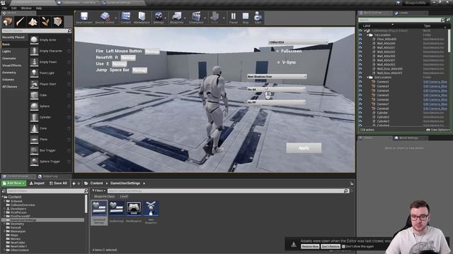 Unreal Еngine уроки - Настройки игры и переназначение клавиш