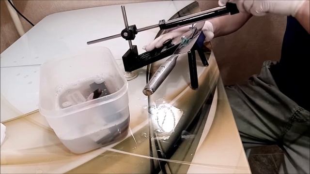 Заточка поварского шеф - ножа. Принцип работы.