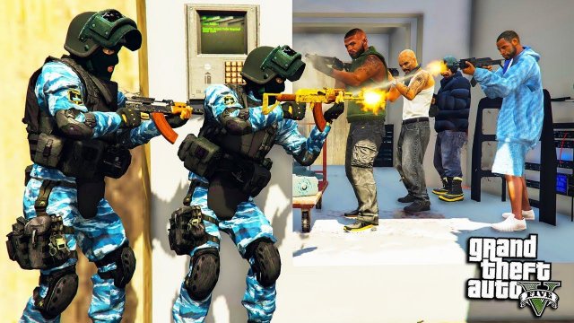 ОМОН ШТУРМУЕТ БАЗУ ТЕРРОРИСТОВ РЕАЛЬНАЯ ЖИЗНЬ В ГТА 5 МОДЫ! ОБЗОР МОДА В GTA 5! ИГРЫ ГТА ВИДЕО MODS