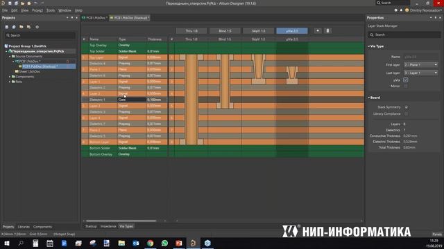 Вебинар Altium Designer 19: Работа с переходными отверстиями
