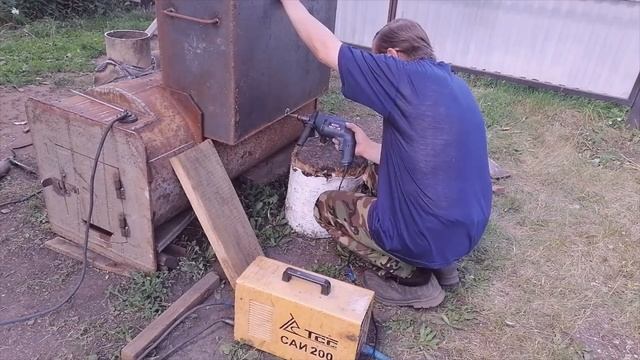 Печь из трубы для БАНИ с Парилкой???Своими руками ✔️