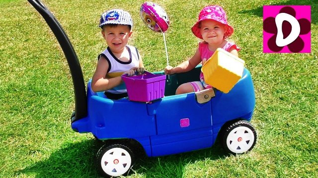 ВЛОГ Едем на Ферму собирать Ягоды Kids went to the farm Song Funny video for kids Рома и Диана