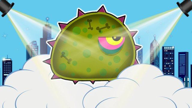 Суровый ЛИЗУН ГЛАЗАСТИК в ГОРОДЕ #2! Игра Tales from Space Mutant Blobs Attack