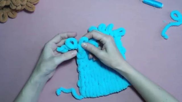 17- Техника вязания из пряжи Ализе Пуффи. Как закрепить последнюю петлю.