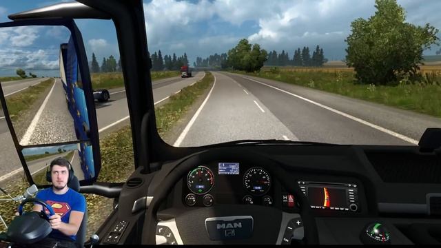 ЕДУ ИЗ МОСКВЫ В ПИТЕР - EURO TRUCK SIMULATOR 2 + РУЛЬ