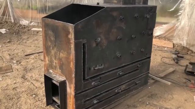 Самодельные котел своими руками. Длительного горение ? для теплицы. Котел для теплица.