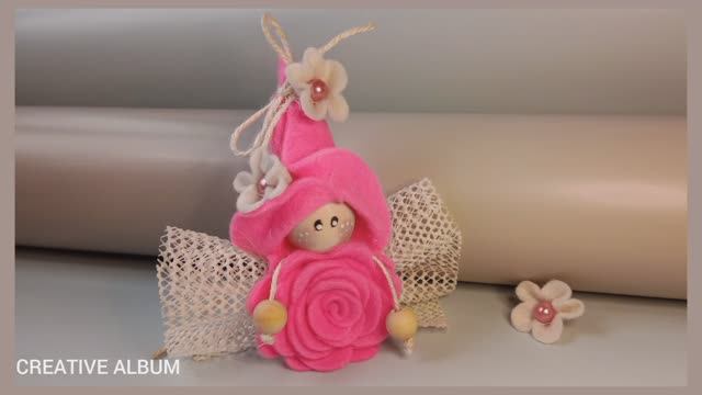 Фея "Розочка". Игрушка из фетра своими руками