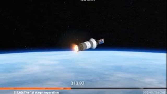 Союз 2.1б, полет ракеты ,отделение ступеней , запуск 2019 с космодрома Восточный, Метеор -М,