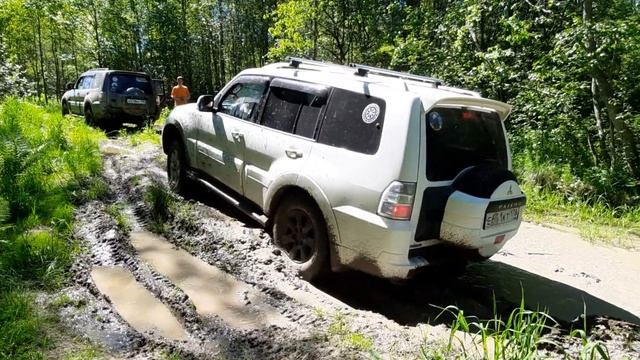 Паджеро 4 Карелия, Кочерга 2020, Mitsubishi Pajero 4, BFGoodrich, начало интересного маршрута.SUV