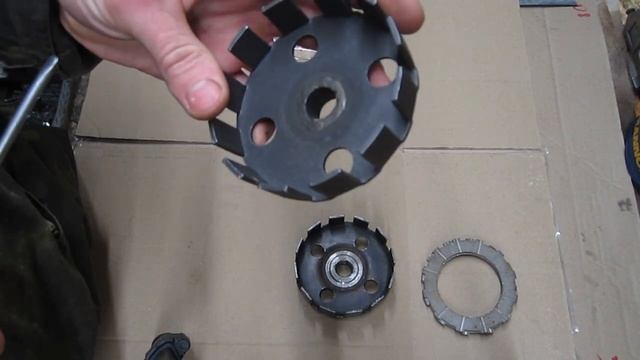 Обзор новодельного сцепления двигателей  мопеда Карпаты.