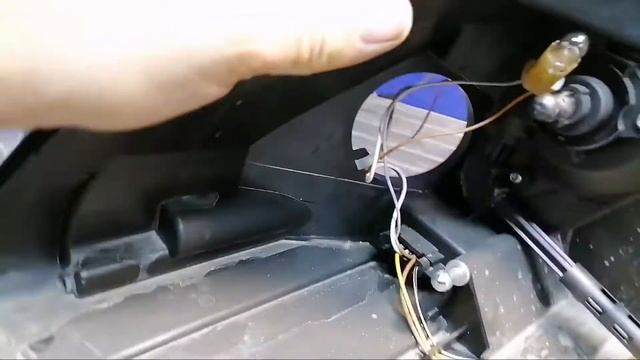 Mercedes-Benz W 245 ретрофит оптики, установка 2х чиповых Bi-Led вместо галогеновых линз, headlight