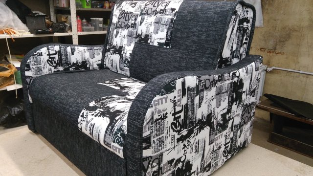 перетяжка дивана с механизмом аккордеон