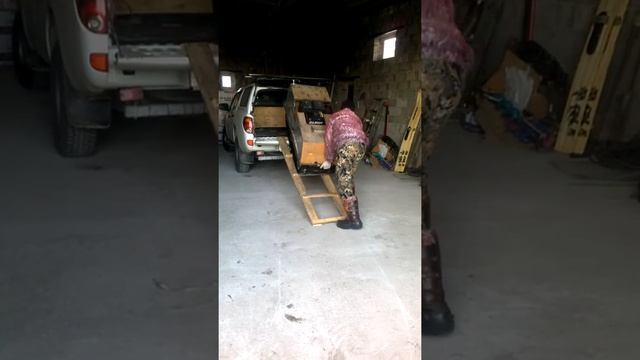 Погрузка мотособаки в машину