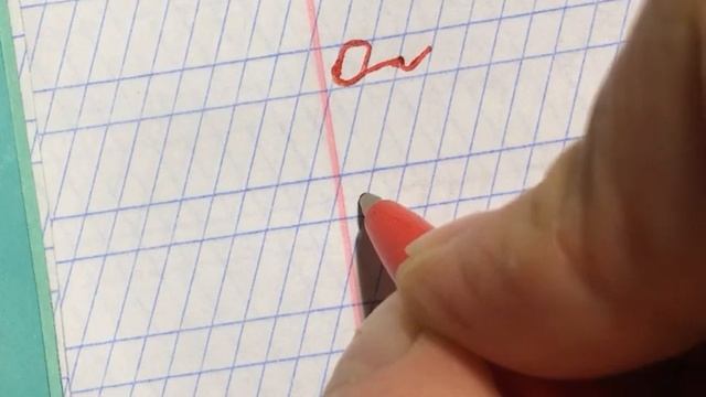 Алгоритм написания строчной буквы «о» с соединением снизу