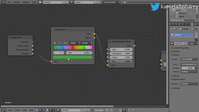 Blender Daily Tips and Tricks#48| Generating Random Colors using nodes(EN.)