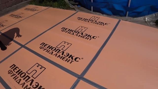 Установка каркасного бассейна на ПЕНОПЛЭКС ФУНДАМЕНТ / сборка подложки из ПЕНОПЛЭКСА