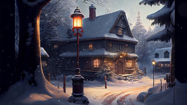 Снежный Город. Уютная Зимняя Атмосфера. Успокаивающая Фэнтези Музыка.