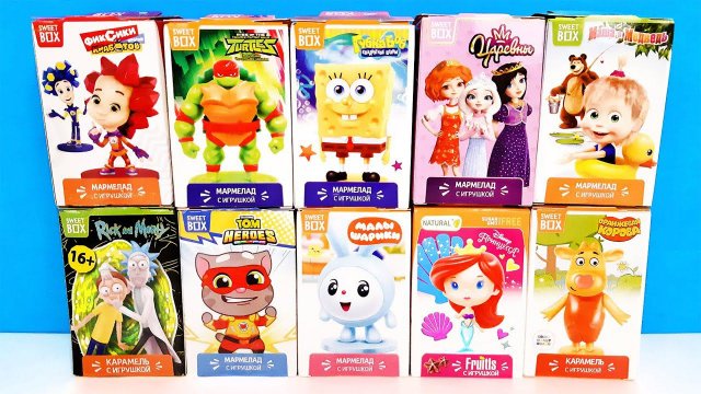 СЮРПРИЗЫ СВИТ БОКС Mix! Черепашки-ниндзя, ФИКСИКИ, SpongeBob, Disney, Маша и Медведь, Малышарики