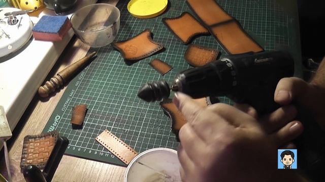 Обработка края кожи сликером