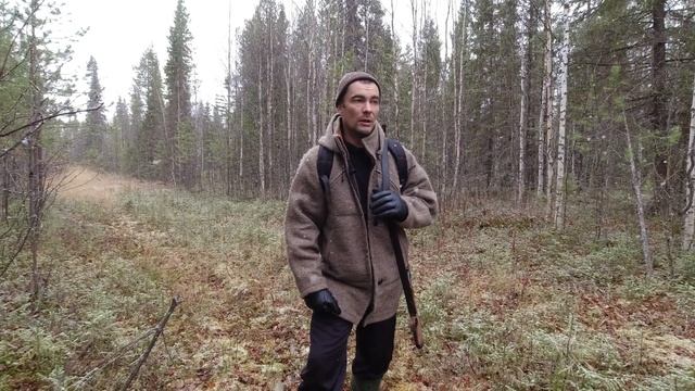 ОХОТА В ТАЙГЕ / С СОБАКОЙ НА БОРОВУЮ ДИЧЬ В ПЕРВЫЙ СНЕГ / ОТДЫХ У КОСТРА. ОХОТА В КОМИ РЕСПУБЛИКЕ.