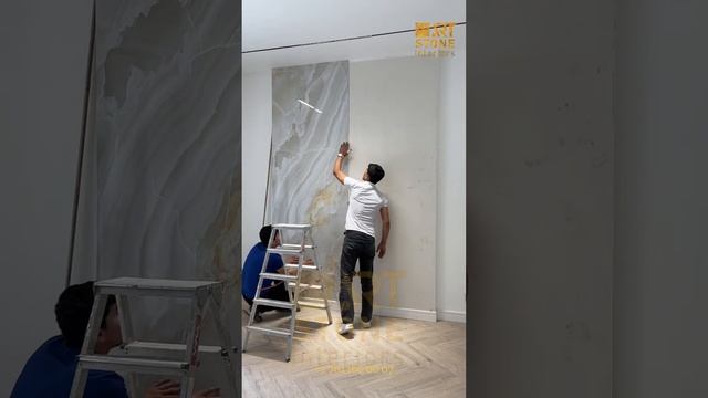 Монтаж Гибкого мрамора из пвх. Представляет этот материал Art Stone Interiors