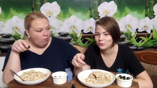 мукбанг с Лалой/макароны с креветками