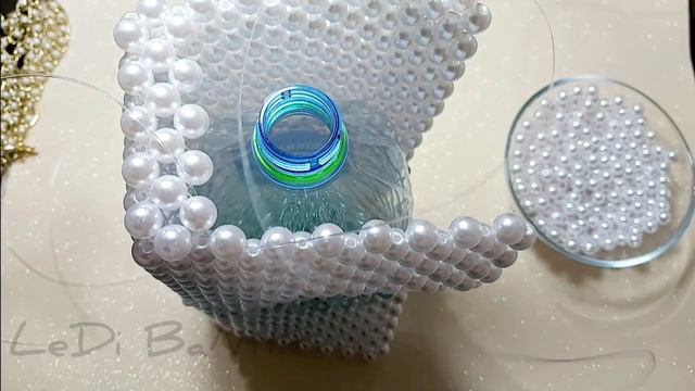 Как сделать боковые стенки и красивую складку на сумке из бусин Чать 2